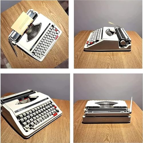 AZQOHMIS Máquina de Escribir Manual Antigua, Máquina de Escribir Vintage Creativa, Portátil, con Botones Flexibles, Escritura Clara, Colección Literaria Retro, Regalo.