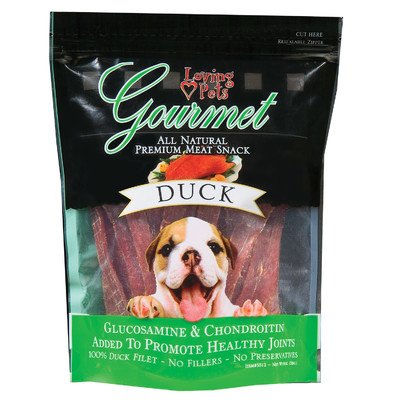 Loving Pets Gourmet Premium Meat Snack Dog Treat Flavor: Duck, Quantity: 12-oz