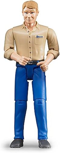 Bruder 60006 Bworld Man with Light SkinBlue Jeans Figura de juguete