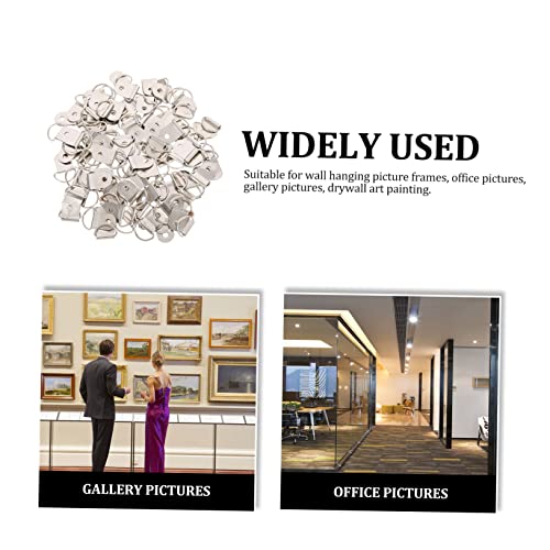 Image of 200pcs Ring Hangers for Picture Frames Durable Photo Frame Rings Easy Wall Hanging Hardware for Art Displays for Projects and Wall Art
