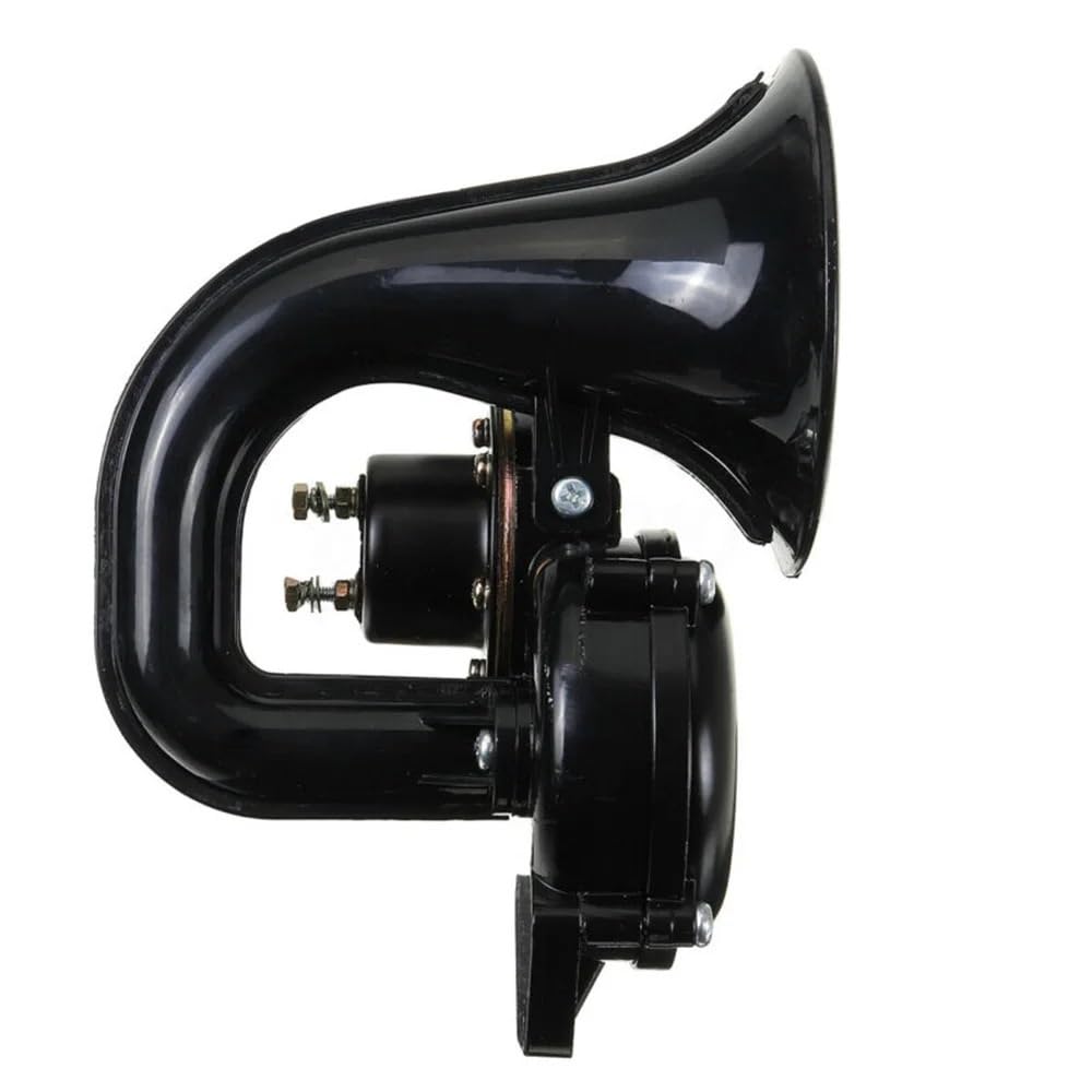 Bocina Coche,Claxon Coche 1 unid para automóvil Black 48W 24 V 300dB Cuerno de Caracol Accesorios de modificación de automóvil