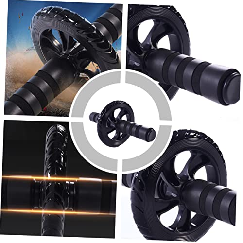 PartyKindom Ab Roller Wheel Durable Exercise Roller for Home Gym Strengthen Abdominal Muscles and Upper Body Non Slip Wheel Equipment for Men Women Black - Image 4