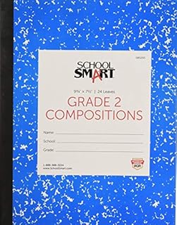 School Smart Skip-A-Line Ruled Composition Book, Grade 2, Blue, 48 Pages