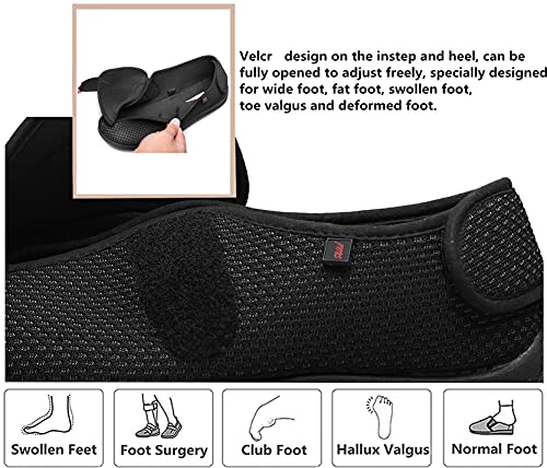 Image of JIONS Women Men Adjustable Velcr Extra Wide Shoes Swollen Feet Diabetic