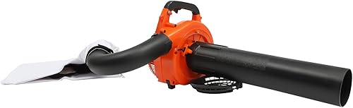 Soplador de hojas de gas de mano de 2 ciclos de 750 W con tubo de 25 pulgadas, soplador de hojas de motor de 25.4 cc de 2 tiempos soplador comercial