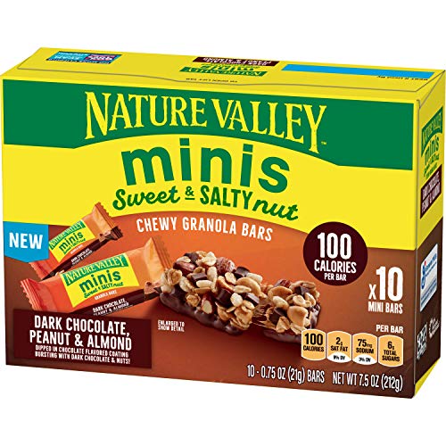 Nature Valley Sweet & Salty Nut Minis, Dark Chocolate Peanut & Almond, 7.5 oz