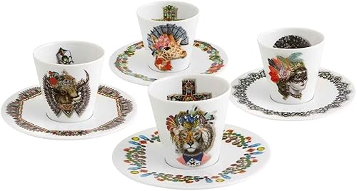 Vista Alegre Christian Lacroix Love Who You Want - Juego de 4 tazas y platillo de porcelana