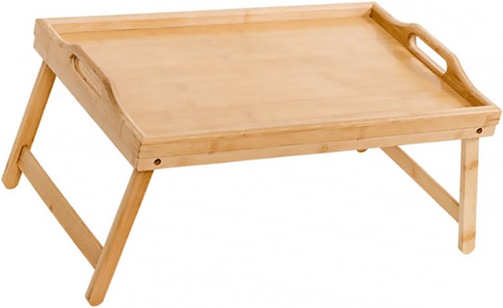 DOITOOL Foldable Bamboo Desk Multi-Functional Laptop Stand Tray Storage Compact Size for Bed Couch and Travel