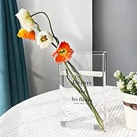 BOFUNX Jarrón Transparente Libro para Flores Florero Libro 2023 Nuevo Book Vase de Acrílico Ligero y Duradero Decorativo Moderno para Arreglos Florales Decoración del Hogar
