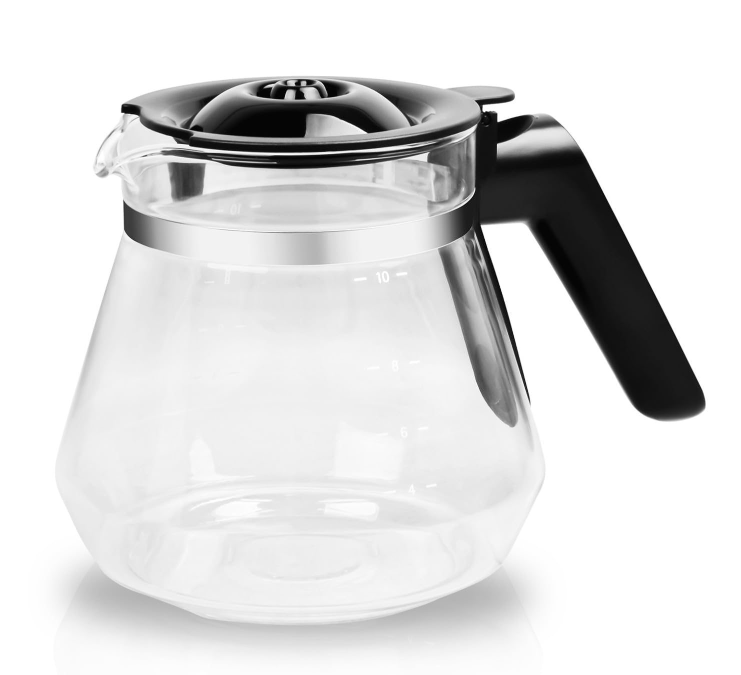 VIOKS Glas Kaffeekanne Kaffeemaschine Ersatz für SEB FS-1000050956 | Glaskaffeekessel Coffee Teekessel Glas, ersetzt FS-1000050584, für WMF Lumero Aroma BUENO, Kaffeeliebhaber