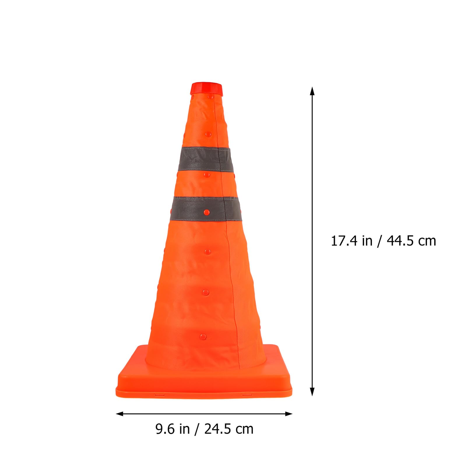 NUOBESTY Coni per Allenamento Sportivo Impermeabili Parcheggio Stradali Pieghevoli Arancioni 45cm in Pp Riflettenti 2 Pezzi
