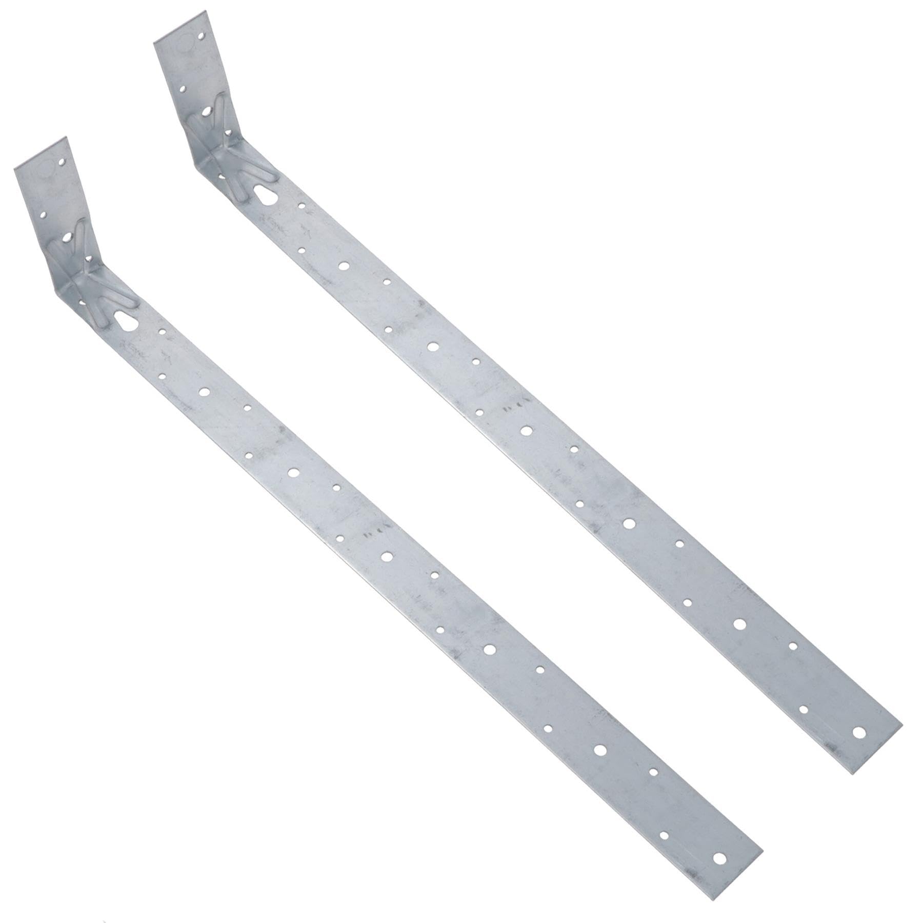 Ab Tools Silver Horizontal H/Duty X Restraint Strap 600Mm Length 100Mm Bend Galvanised 2Pk