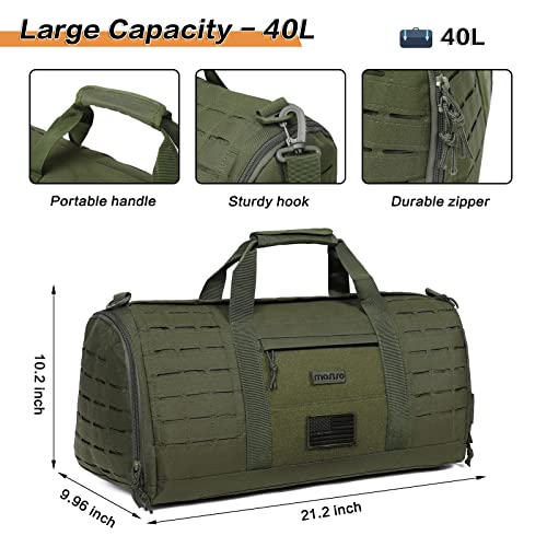 Mosiso Camera Backpack With Tripod Holder&15-16 Inch Laptop Compartment& 40L Sports Gym Bag Tactical Duffel Bag Travel Workout Fitness Duffel Bag For Men With Shoes Compartment, Army Green&Black #TOP4