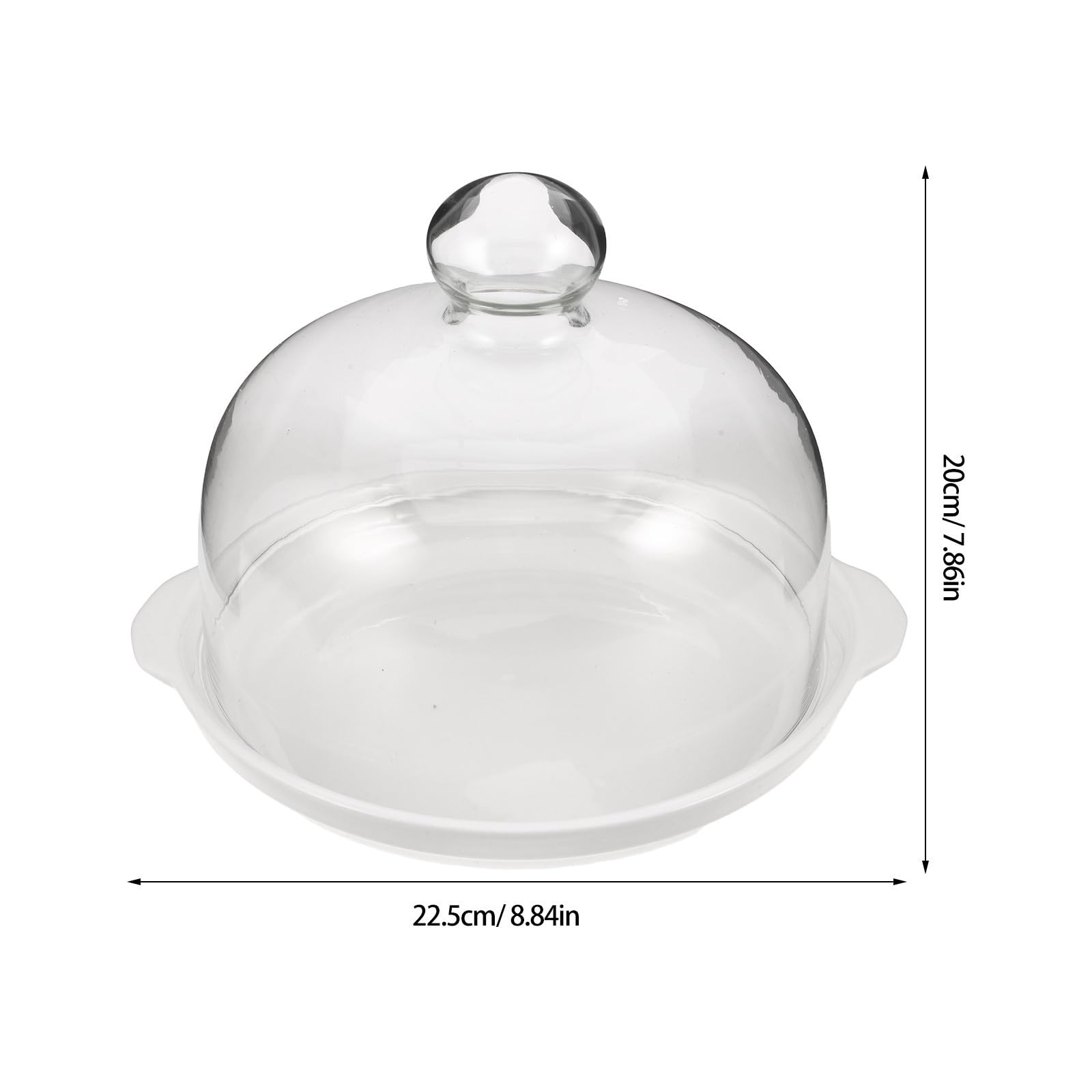 Tapadera Salpicaduras Cerámica Microondas para Vidrio Resistente de Calor con Forma de Cúpula para Cocinar y Mantener Caliente los Alimentos