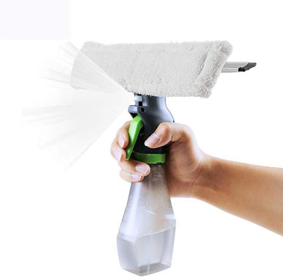 QinWenYan Shower Squeegees 3 In 1 Microfiber Cloth Head Silicone