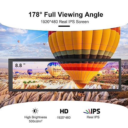 wisecoco 8.8 Inch Computer Secondary Screen CPU Temperature