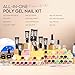 Morovan Poly Gel Nail Kit: 8 PCS Poly Gel Starter Kit With 48W U/V Lamp, DIY At Home Beauty Gifts