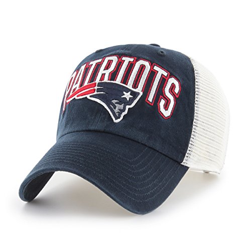 OTS NFL New England Patriots Men's Decry Challenger Adjustable Hat, Team Color, One Size