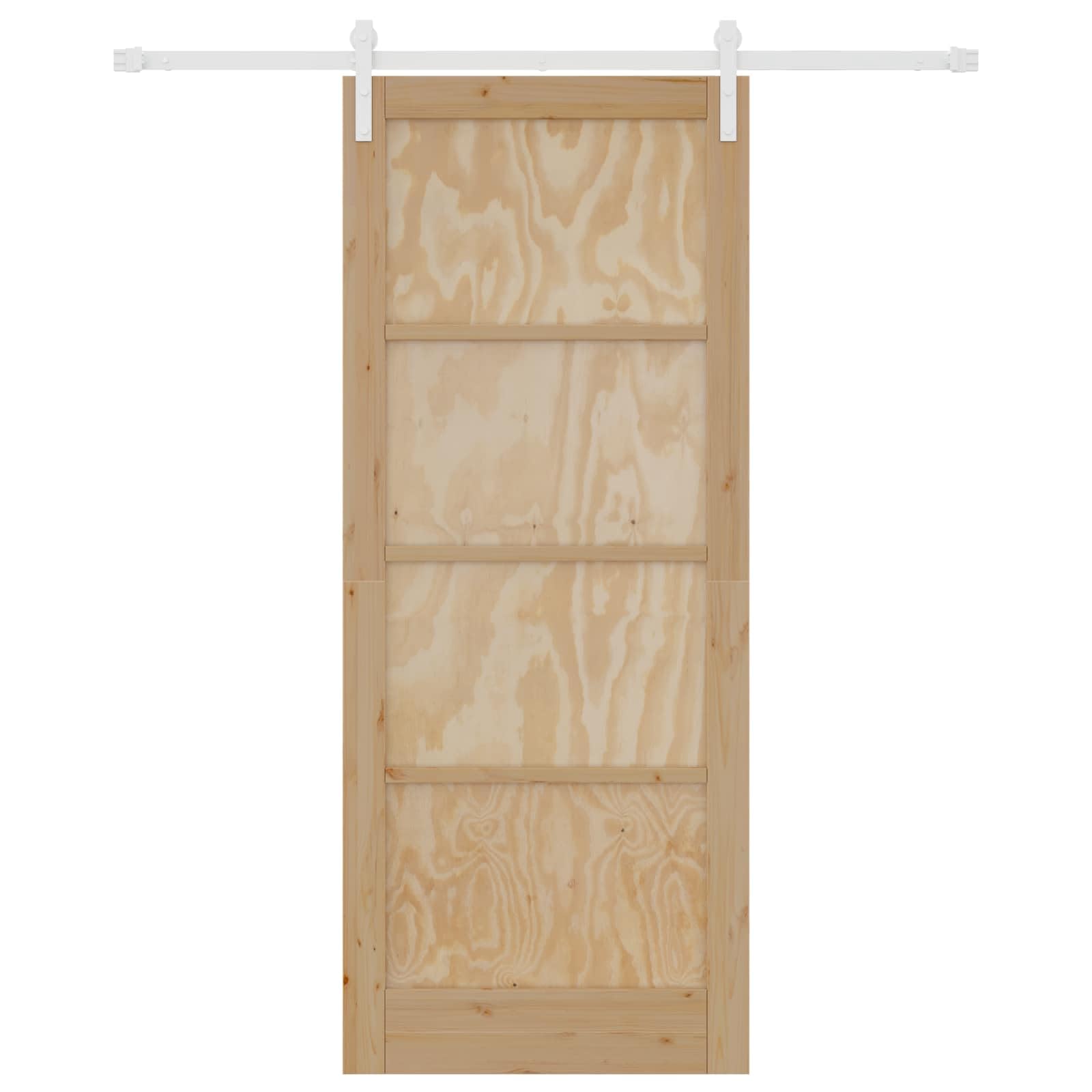 Porta scorrevole 86 x 211 cm, in legno di pino massiccio, set