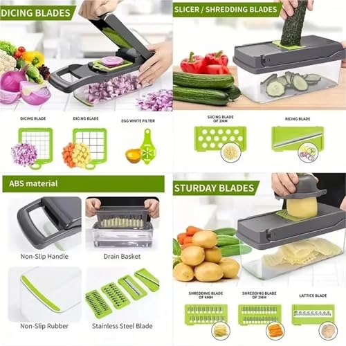 Cortador Multifuncional de Cocina 5 en 1 Manual miniatura 3
