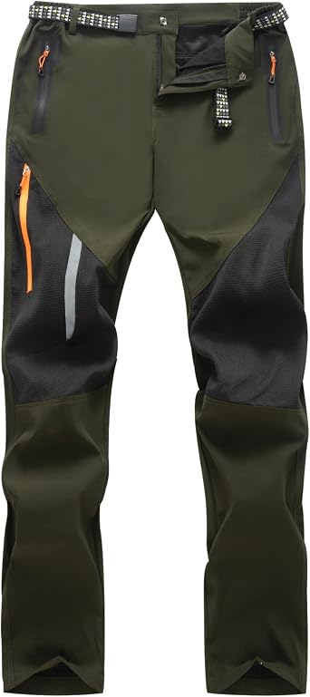 Men s Hiking Trousers Lightweight Quick Dry Walking Pants Men Outdoor Breathable Water Repellent Trousers with Zip Pockets