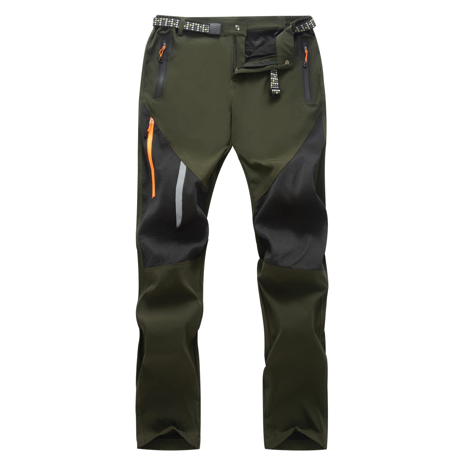 LY4U Pantaloni da Trekking da Uomo, Pantaloni da Camminata Leggeri ad Asciugatura Rapida, Pantaloni Traspiranti Idrorepellenti da Uomo all'aperto con Tasche Zip
