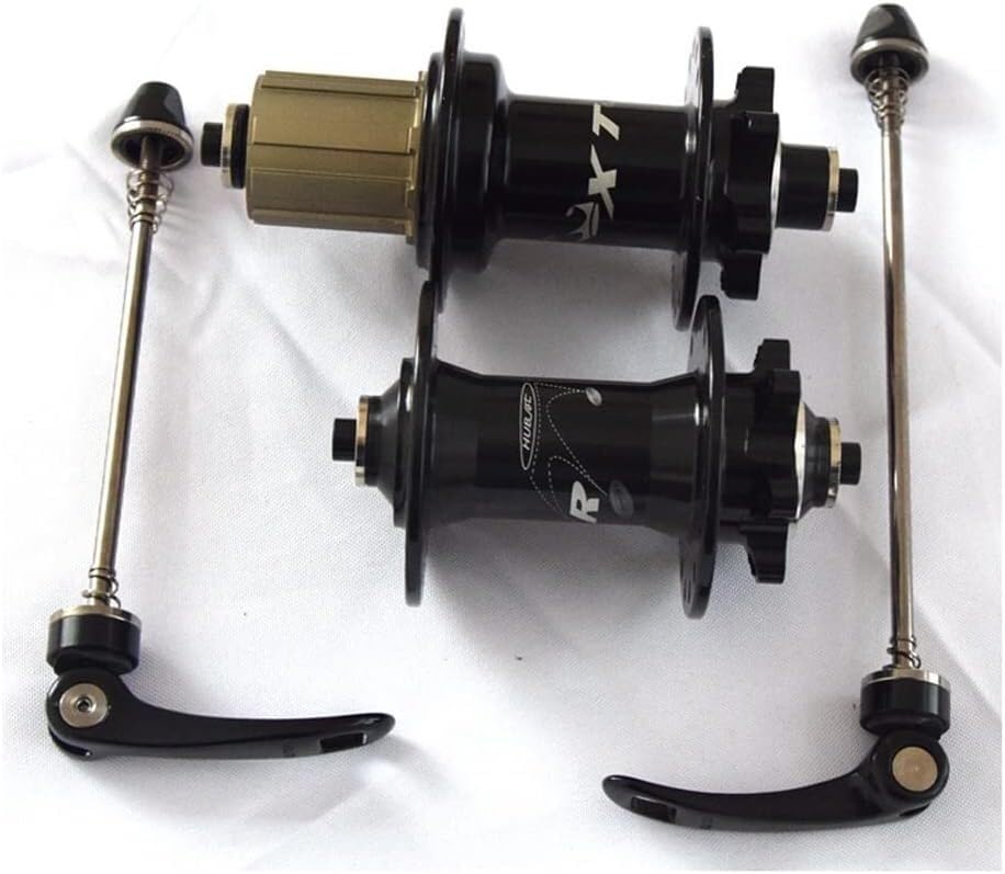 ErModa GYJ 32 Hole MTB Hubs Disc Brake Bicycle Front & Rear Wheel Hubs Set 100mm/135mm Quick Release Hubs 11 Speed HY (Size : Schwarz)