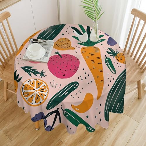 Nappe ronde imperméable 152cm lavable pour table de salle à manger - 2