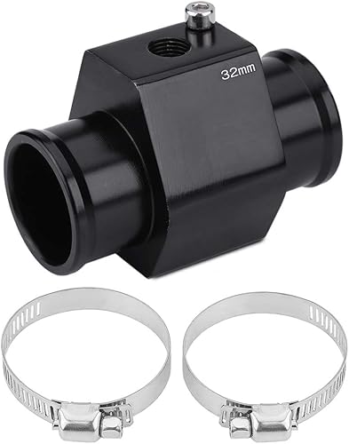 Miniatura 2 de ANGGREK Adaptador de medidor de manguera de tubo de conexión de temperatura del agua del automóvil, medidor de temperatura de agua de aluminio,