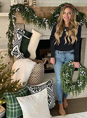 DOROSE Womens Puff Long Sleeve Crewneck Cable Knit Casual Loose Pullover Sweater Tops3