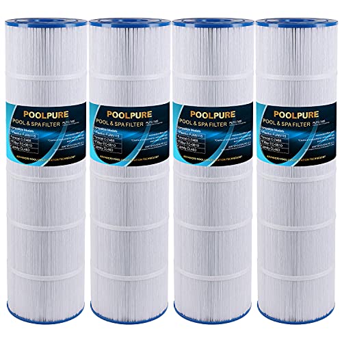 POOLPURE Replacement Filter for Jandy CL 460, CV460, PJAN115, Unicel C-7468, Filbur FC-0810, Excel Filters XLS-705, FC-6410, Aladdin 21501, Baleen AK-60432, 4X115 sq.ft Filter Cartridge, Pack of 4