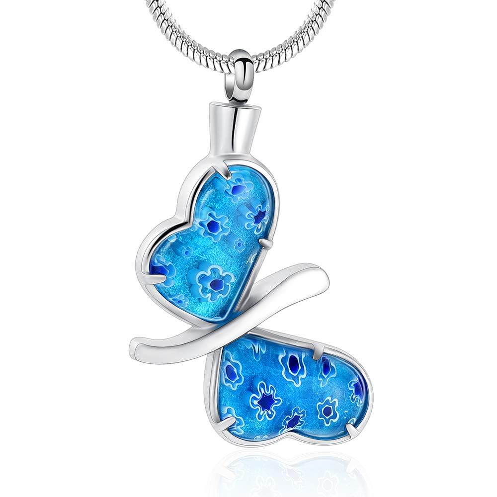 memorial jewelry Butterfly Cremation Jewelry for Ashes Keepsake for Beloved's Ashes Urn Pendants Butterfly Cremation Necklace for Ashes for Women