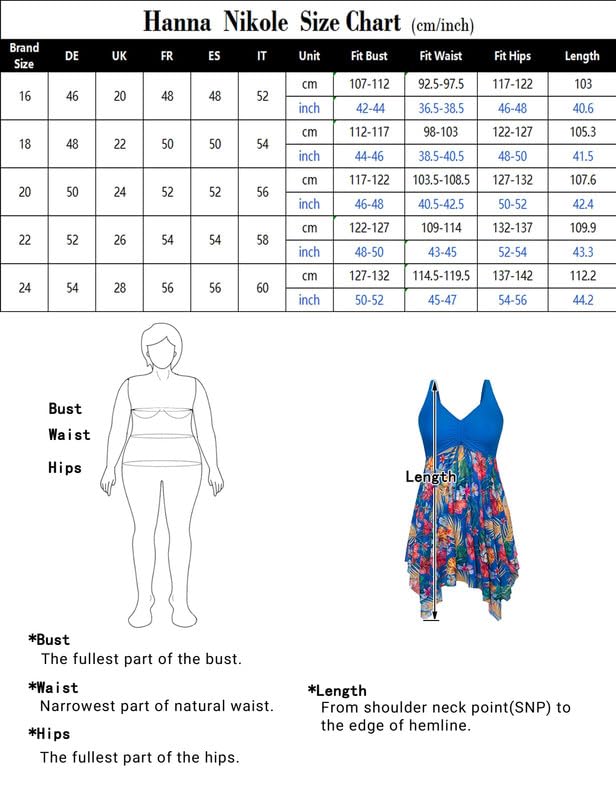 Hanna Nikole Damski zestaw tankini plus size kwiatowy nadruk strój kąpielowy kontrola brzucha dwuczęściowy strój kąpielowy z szortami