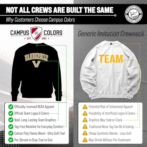 Image of NCAA College Sweatshirt Fleece Crewneck Pullover for Men and Women | Officially licensed NCAA college gameday crewneck pullover - 9 oz fleece lined sweatshirt with arch and logo design