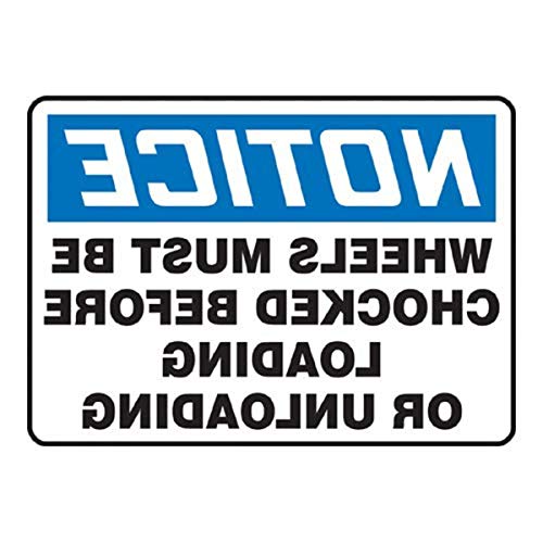 Panneau de signalisation Accuform MTKC828VP plastique 10x14 pouces pour caler les roues