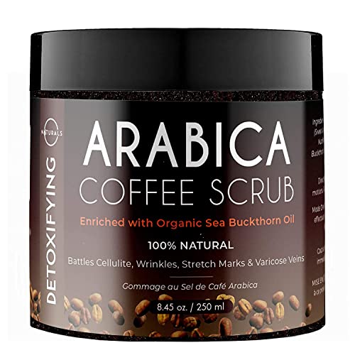 Körperpeeling O Naturals, extrem energierend mit Arabica-Kaffee – 250 ml – Salz aus dem Toten Meer für alle Hauttypen