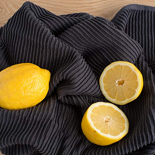Now Designs Ripple Kitchen Towel, Set Of 2, Black #TOP4