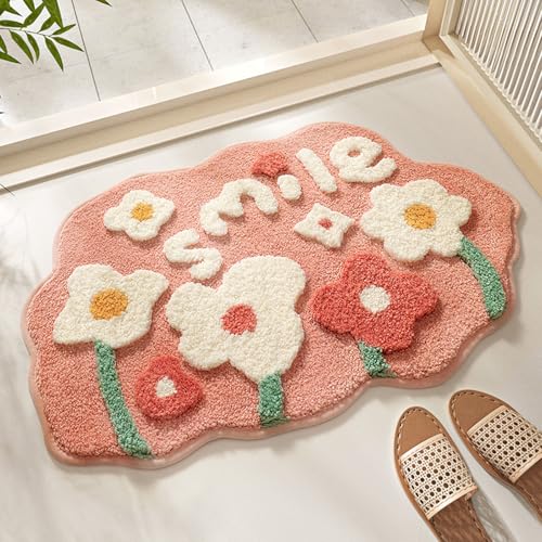 Tapis de sol fleur antidérapant pour éviter les glissades en chambre
