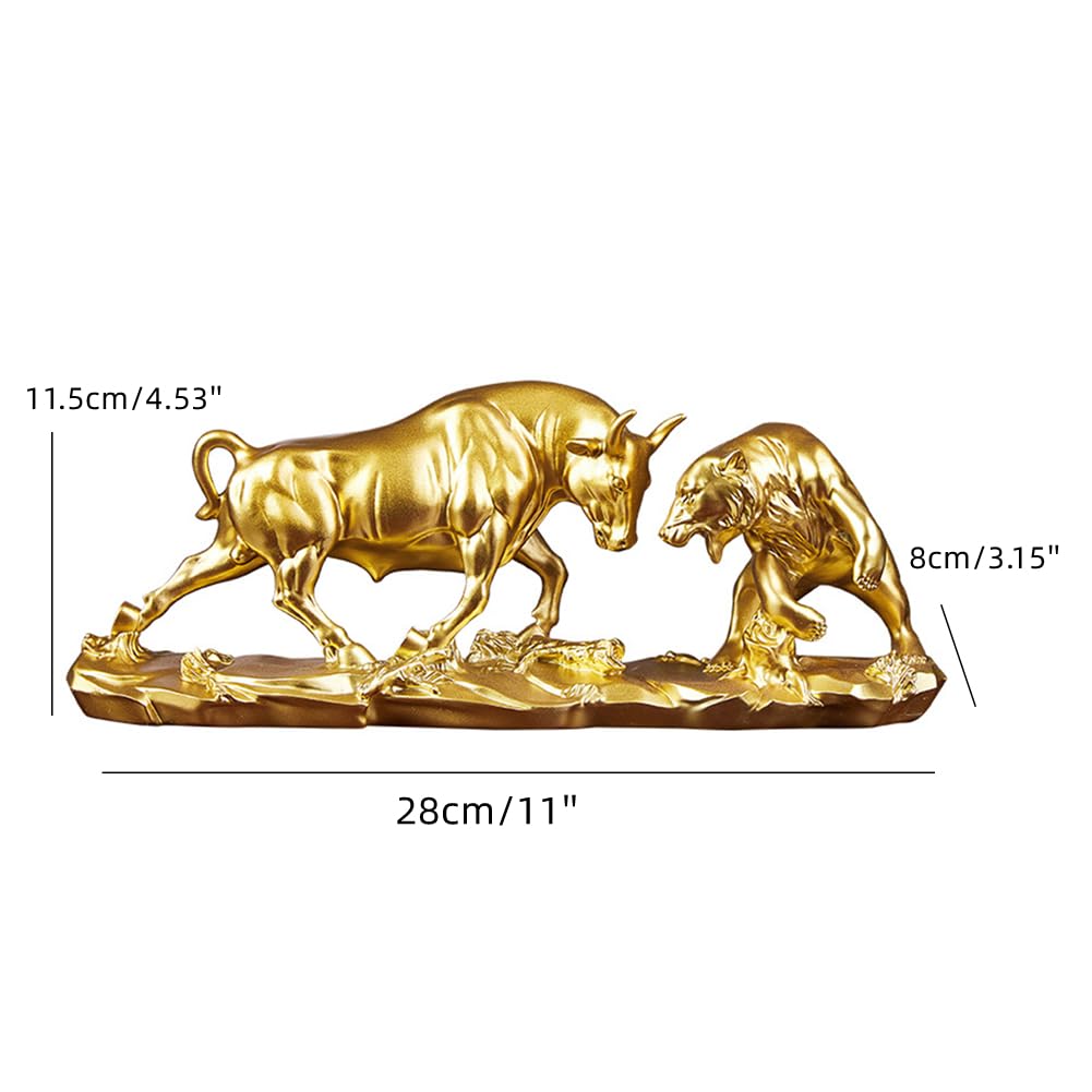 JXCBXJ Bull and Bear Statue,Resin Abstract Tabletop Decor, Stock Market Decor,Gifts for Financial Investment Managers Investor - Image 6