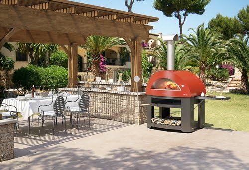 AlfaPizza Allegro Forno a legna per pizza da esterno, colore: rosso antico  : Amazon.it: Giardino e giardinaggio