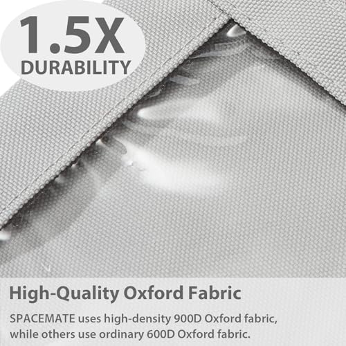 Image of SPACEMATE 2 Pack Pencil Pouch for 3 Ring Binder, Clear 3-Hole Zipper Case | Metal Grommets, School Supplies Organizer for Girls, Boys & Kids, Preppy Aesthetic Style, 1 Pack, Gray