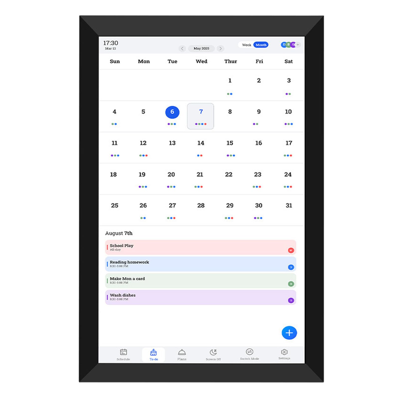 10.1インチスマートデジタルカレンダー、電子ファミリープランナーHDタッチ Amazon | Fockety 10.1インチスマートデジタルカレンダーとプランナー