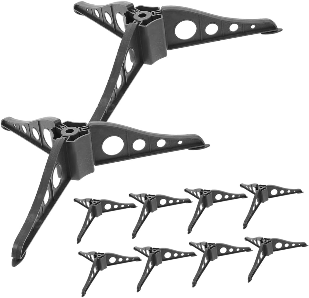 10pcs Black Christmas Tree Stand Set Stable Xmas Tree Base Holder for Artificial Sturdy Bracket for Home Holiday Decorations