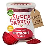 Super Garden Freeze Dried Beetroot Powder - Natural Vegetable Supplement for Smoothies & Soups - Pure, Gluten-Free Food with Antioxidants & Vitamins - No Added Sugar or Preservatives - 5.64oz