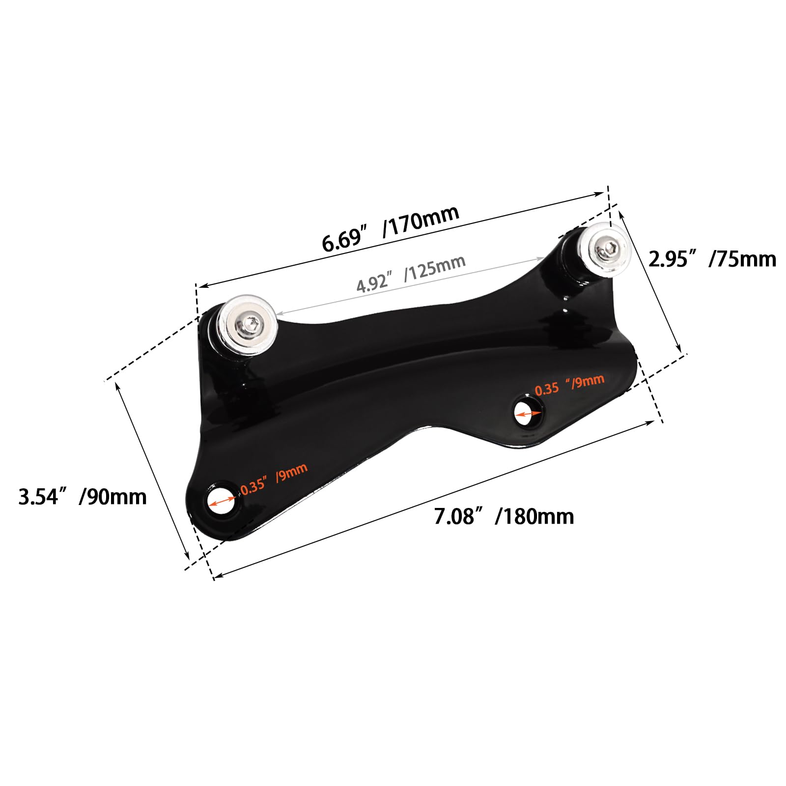 4 Punti Docking Hardware Kit per Harley Touring 2014-2026 CVO Street Glide Road Glide Road King Electra Glide Revival, Nero