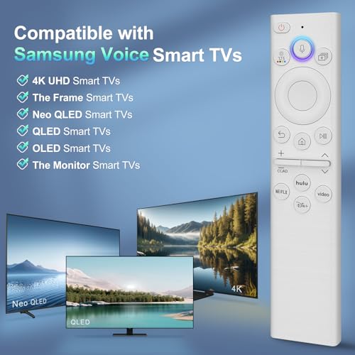Image of Replacement for Samsung TV Remote, for All 2018-2024 Samsung Remote Control for Smart TV with Voice Control. No Solarcell. 2-Year Warranty.