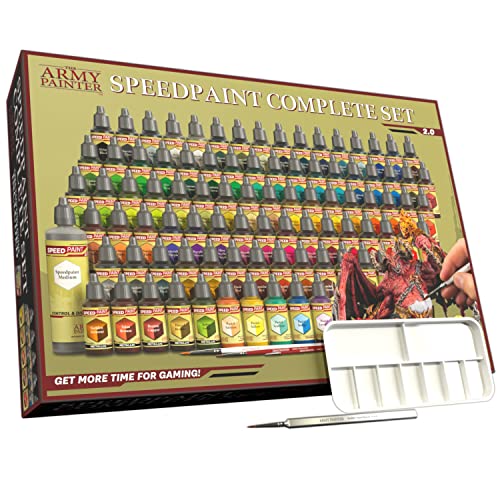 The Army Painter Speedpaint Complete Set 2.0+ 90x18ml Speed Model Paint Kit Pre Loaded with