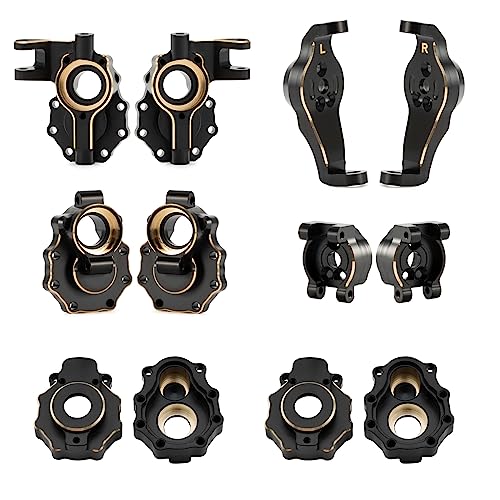 Boîtier d'axe en laiton noir TRX4 : kit de contrepoids premium