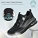Imagen de Zapatos de Seguridad para Hombre Mujer Zapatillas de Trabajo Ligero Comodo Calzado de Seguridad con Punta de Acero Transpirable Antideslizante Zapatillas Deportivas Negro 42 EU