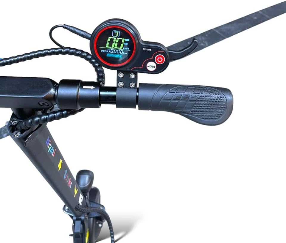 Close-up of Monster Mini M2 Electric Scooter digital display and controls